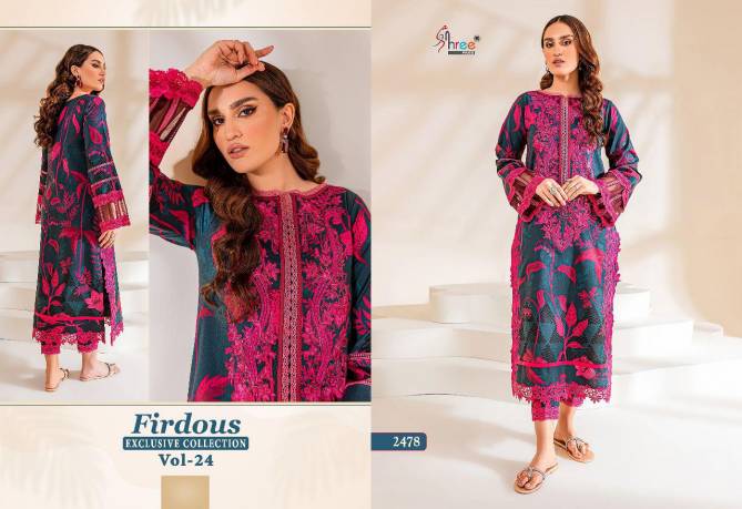 Shree Firdous Exclusive Collection Vol 24 Designer Wholesale Pakistani Suits
